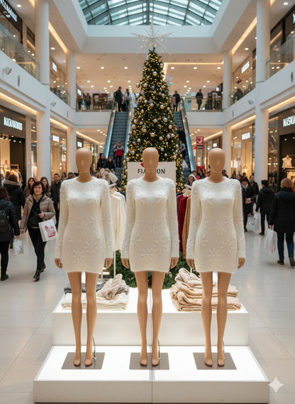 women's white fluppy top tunic with diamante winter dress ( KOREAN DRESS FOR INDIAN GIRL'S )