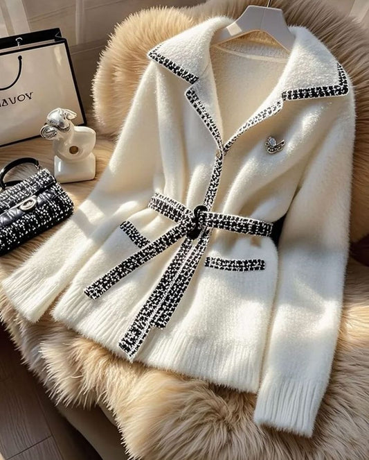 Women Knitted Cotton Sweaters Autumn Winter Thick Warm Casual Cardigan Korean Vintage